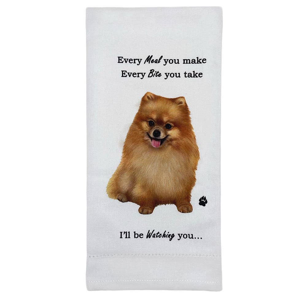 Pomeranian Kitchen Towel - Premium Kitchen Towels from E&S Pets - Just $10.95! Shop now at Pat's Monograms