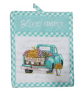 Live Simply Embroidered Pocket Mitt - Premium oven mitt from Kay Dee Designs - Just $8.95! Shop now at Pat's Monograms