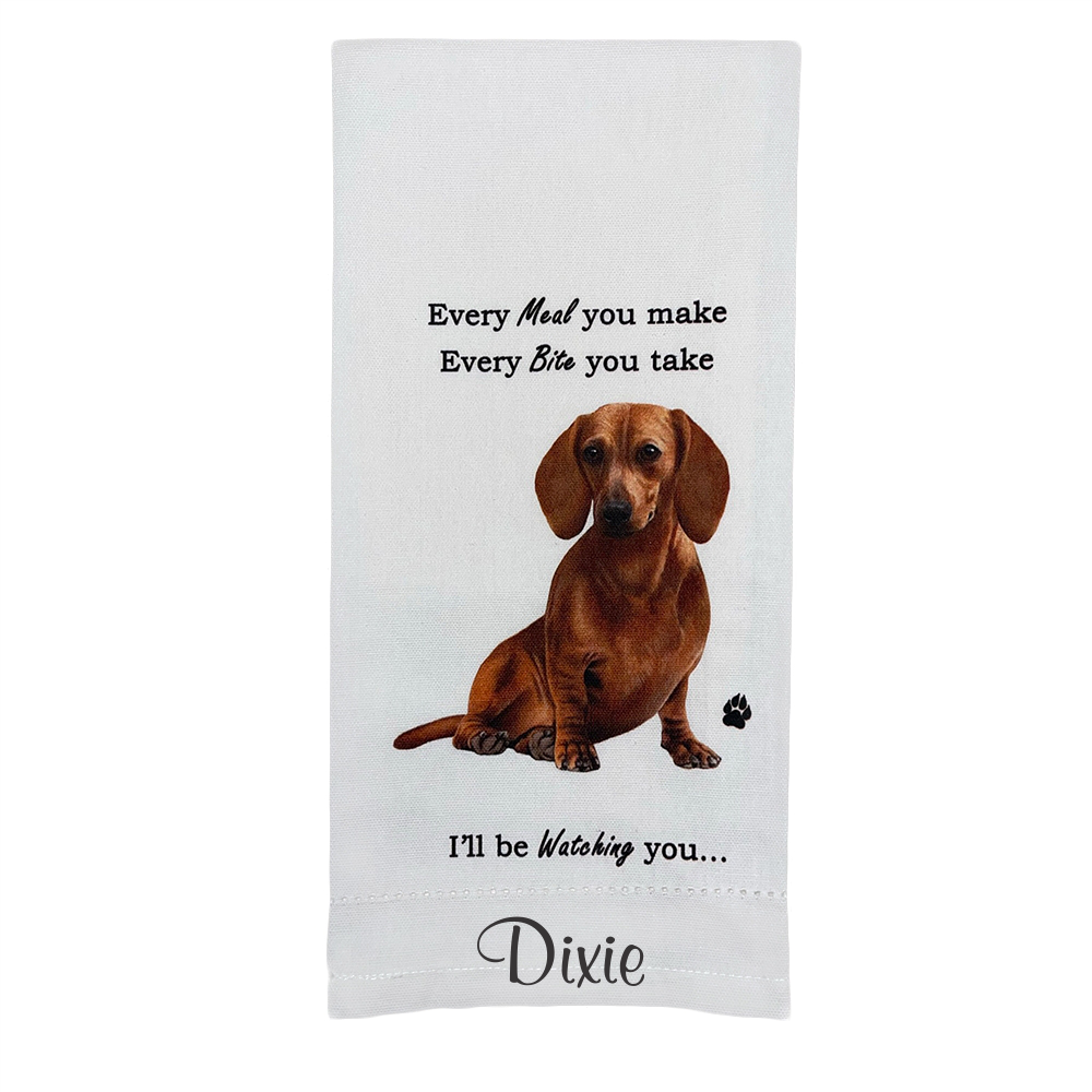 Dachshund Red Kitchen Towel - Premium Kitchen Towels from E&S Pets - Just $10.95! Shop now at Pat's Monograms
