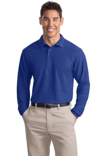 Veritas - K500LS Port Authority Unisex Long Sleeve Silk Touch Polo - Premium School Uniform from Pat's Monograms - Just $27! Shop now at Pat's Monograms