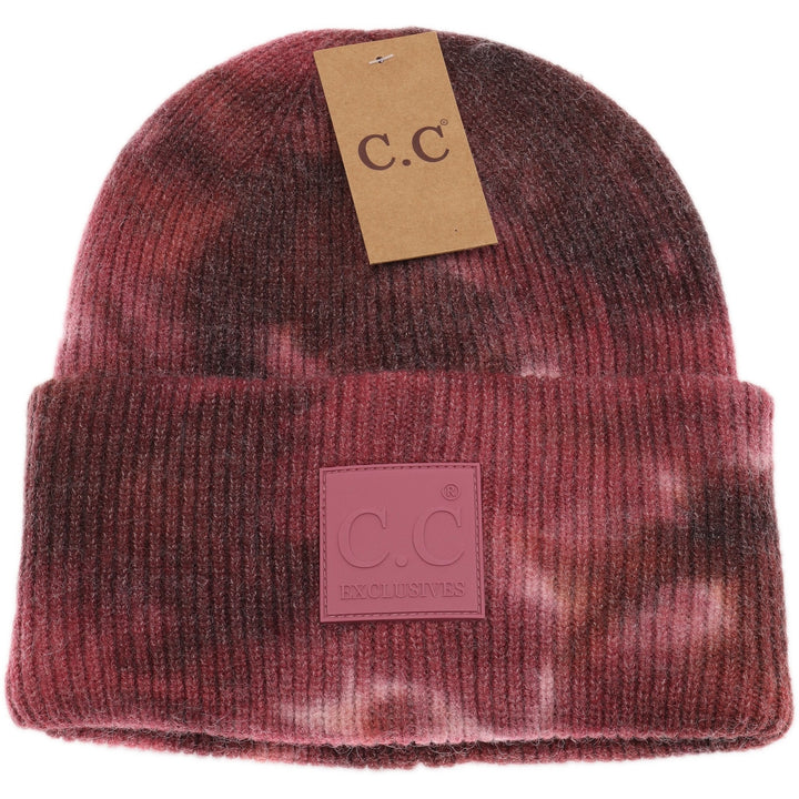 Tie Dye CC Beanie with Rubber Patch - Premium Accessories from CC Beanie - Just $21.00! Shop now at Pat's Monograms