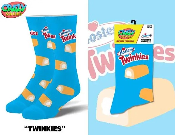 Twinkies Crew Socks - Premium Socks from Crazy Socks - Just $8! Shop now at Pat's Monograms