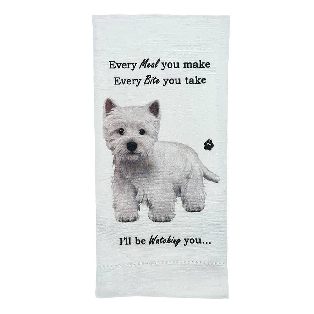 Westie Kitchen Towel - Premium Kitchen Towels from E&S Pets - Just $10.95! Shop now at Pat's Monograms