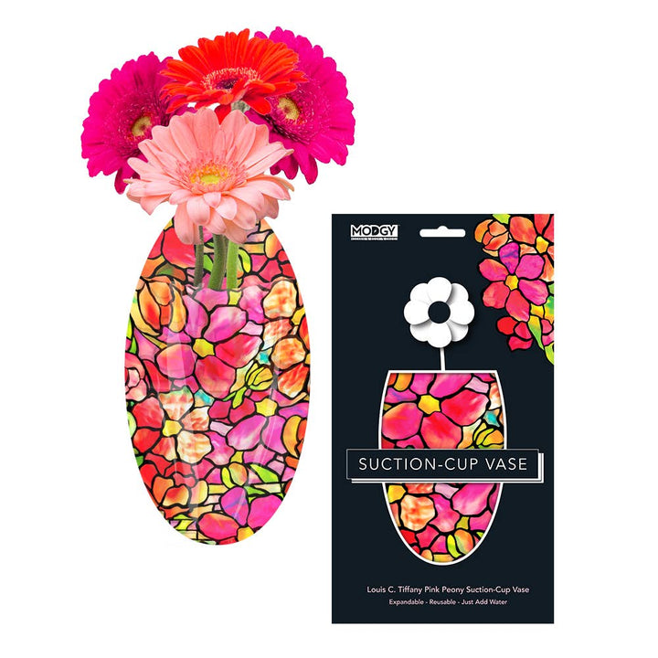 Louis C. Tiffany Pink Peony Oval Suction Cup Vase - Premium decor from Modgy - Just $9.95! Shop now at Pat's Monograms