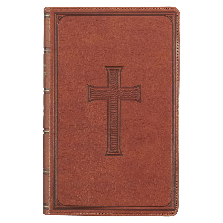 Brown Faux Leather Giant Print King James Bible - Premium Books and Devotionals from Christian Art Gifts - Just $39.99! Shop now at Pat's Monograms