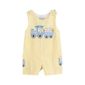 Yellow Gingham Bunny Train Shortalls — Lil Cactus Baby & Toddler Outfits