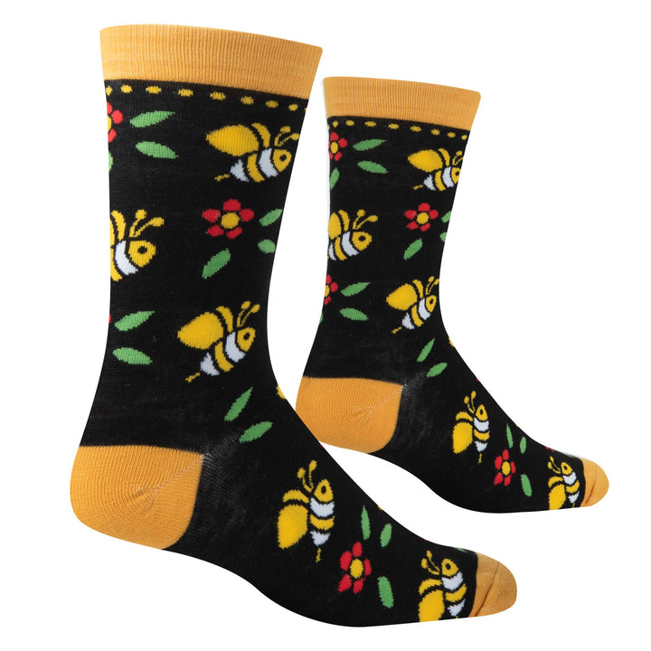 Bumble Bees Crew Socks - Premium Socks from Crazy Socks - Just $7.00! Shop now at Pat's Monograms