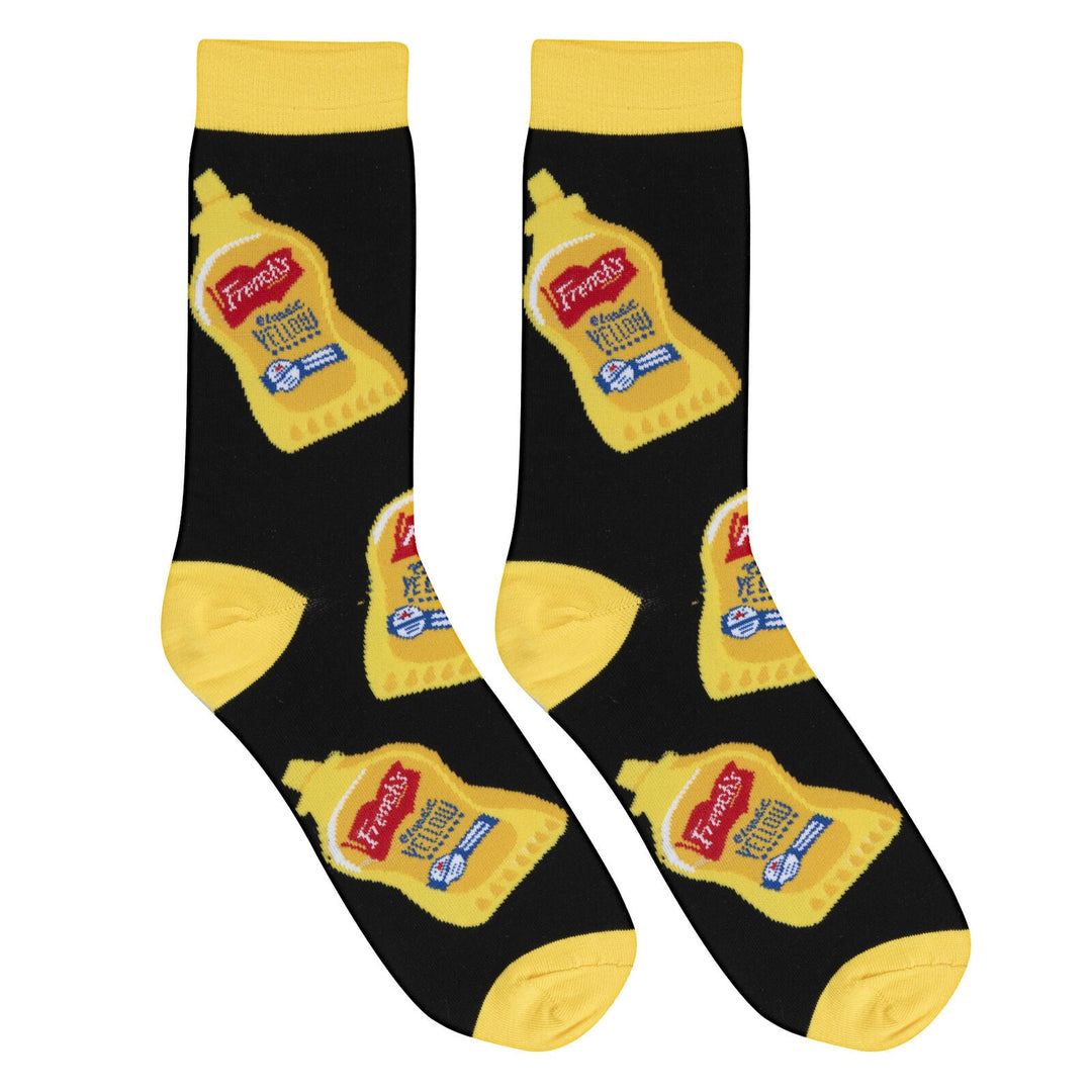 French's Yellow Mustard Crew Socks - Premium Socks from Crazy Socks - Just $7.00! Shop now at Pat's Monograms