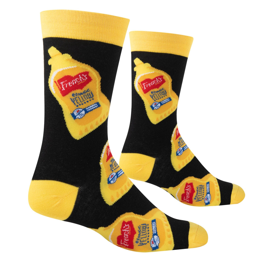 French's Yellow Mustard Crew Socks - Premium Socks from Crazy Socks - Just $7.00! Shop now at Pat's Monograms