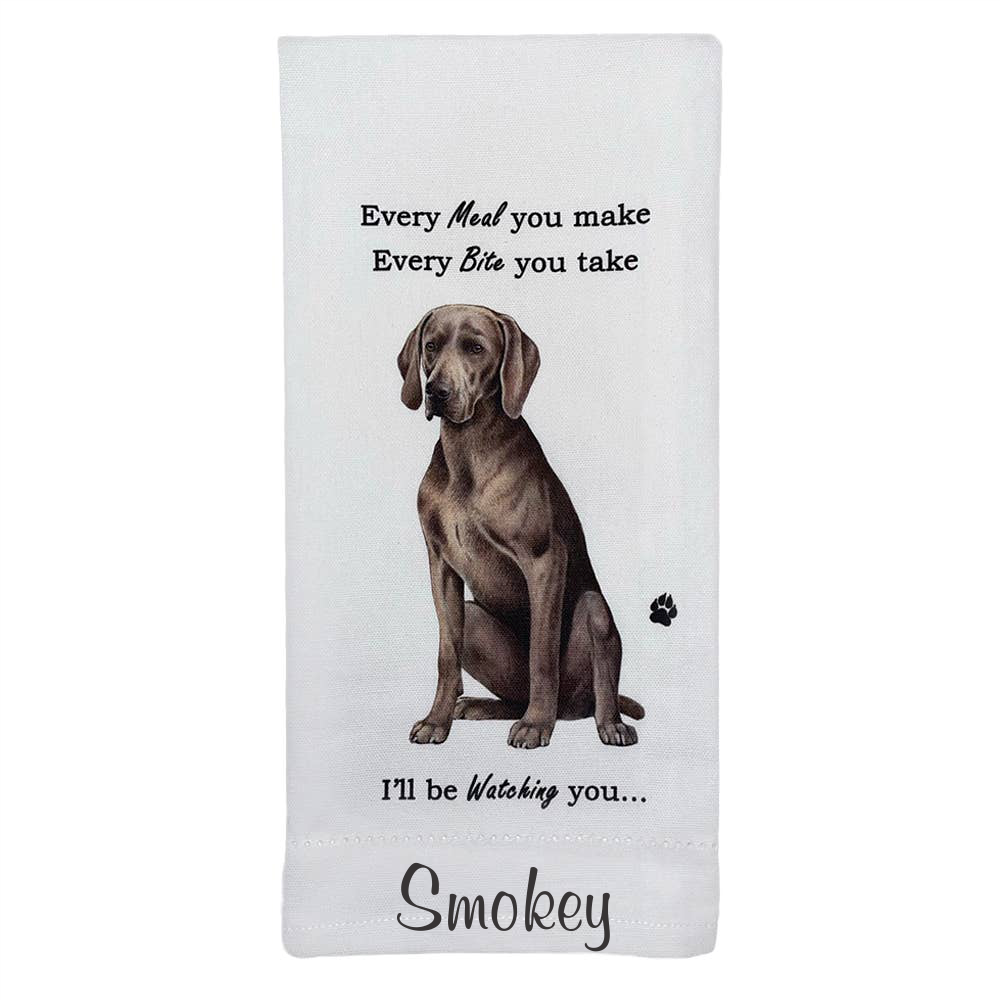 Weimeraner Dog Kitchen Towel - Premium Kitchen Towels from E&S Pets - Just $10.95! Shop now at Pat's Monograms